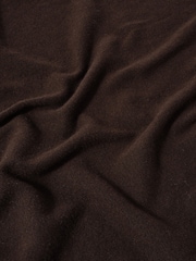 Mint Velvet Brown Wrap Triangle Knit Scarf - Image 4 of 4