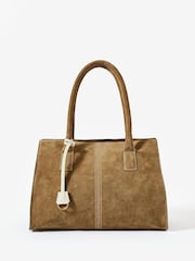 Mint Velvet Green Suede Tote Bag - Image 1 of 4