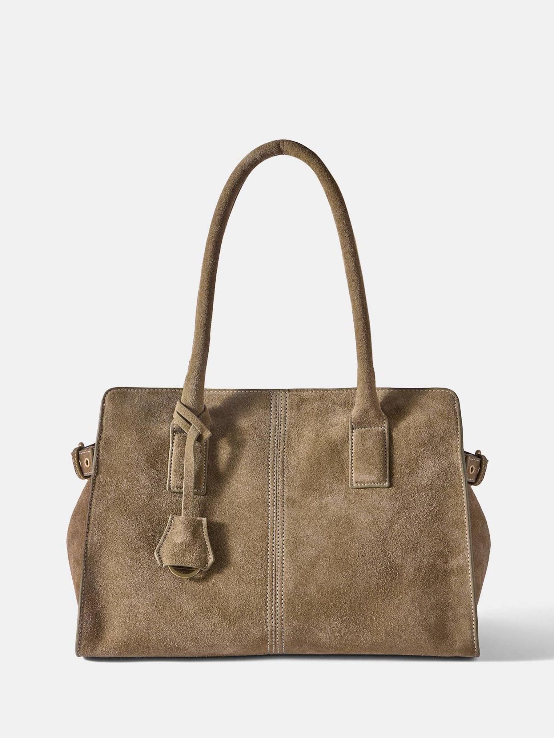 Buy Mint Velvet Green Suede Tote Bag from Next USA