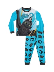Character Blue How To Train Your Dragon Long Sleeve Pyjamas - Image 1 of 5