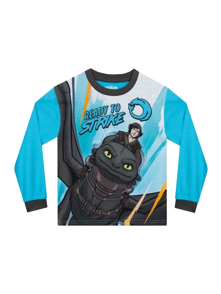 Character Blue How To Train Your Dragon Long Sleeve Pyjamas - Image 2 of 5 Character Blue How To Train Your Dragon Long Sleeve Pyjamas - Image 2 of 5
