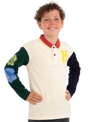 Character Cream Harry Potter Long Sleeve Polo Shirt - Hogwarts - Image 7 of 12