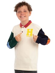 Character Cream Harry Potter Long Sleeve Polo Shirt - Hogwarts - Image 8 of 12