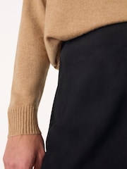 Whistles Black Suede A Line Skirt - Image 4 of 5