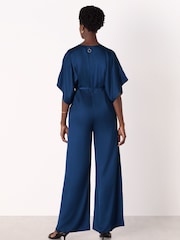 Whistles Petite Satin Short Sleeve Jumpsuit - Imagen 2 de 5