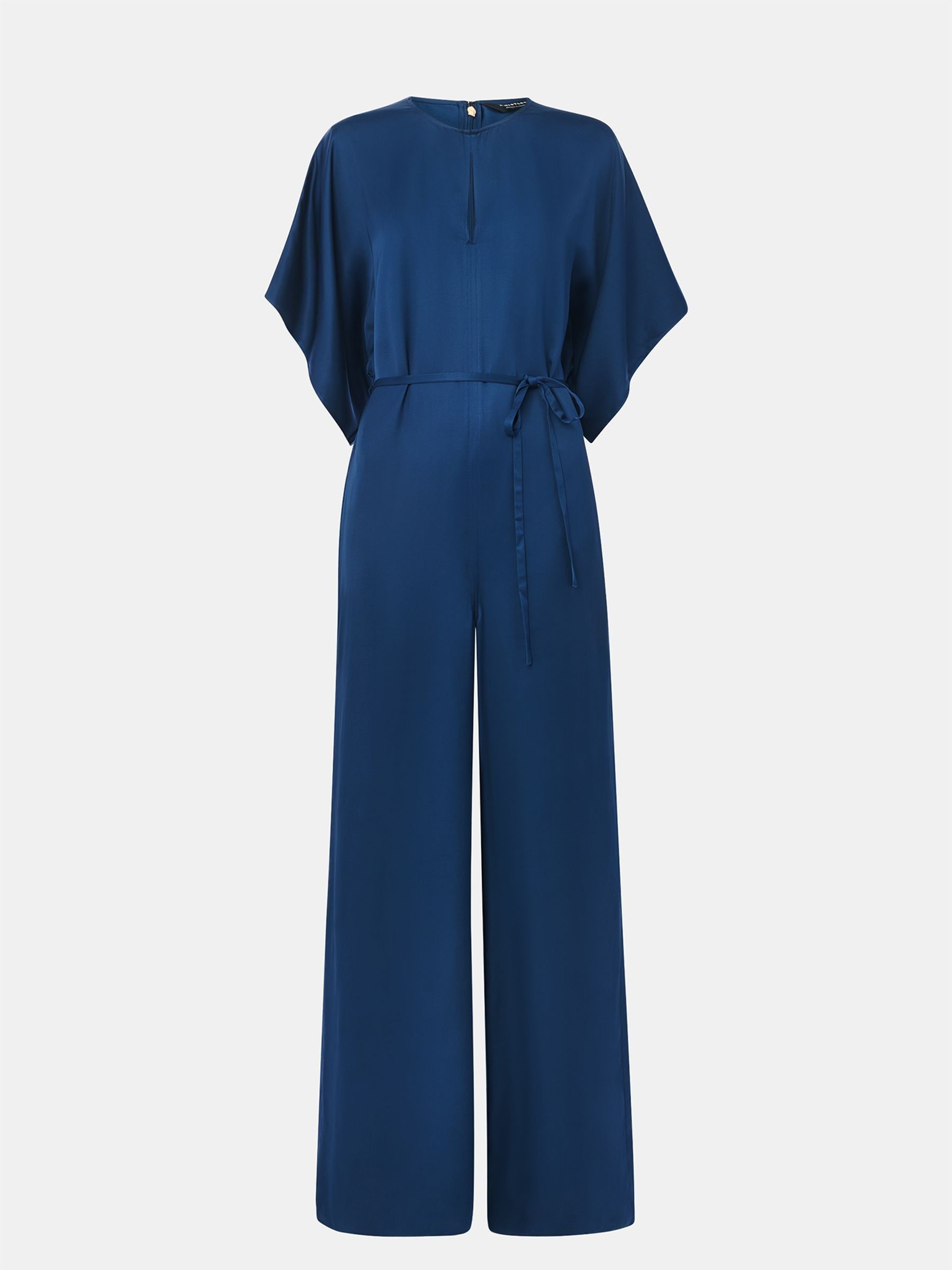 Buy Whistles Blue Satin Short Sleeve Jumpsuit from Next USA