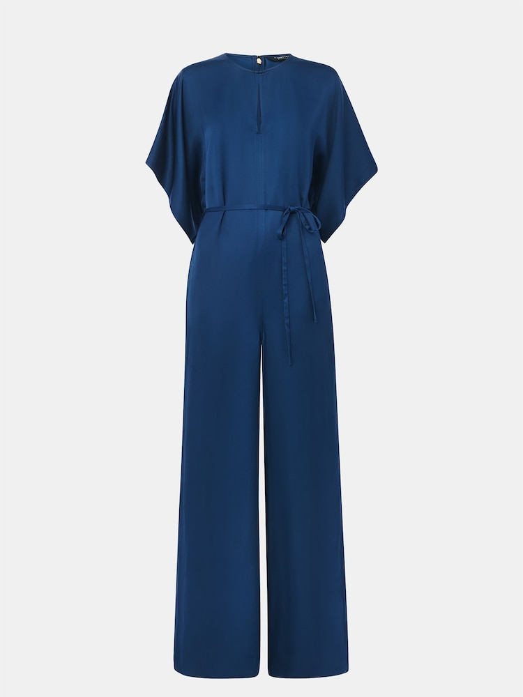 Whistles Petite Satin Short Sleeve Jumpsuit - Imagen 5 de 5