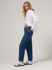 PixieGirl Petite Blue Barrel Non Stretch Jeans - Image 2 of 5