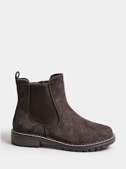 Yours Curve Brown Extra-Wide Fit Casual Chelsea Boots - Image 3 of 5