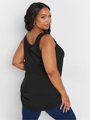 Yours Curve Black 3 Pack Core Vest Tops - Image 4 of 6