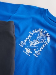 Cobalt Blue Short Sleeve T-Shirt and Cycling Shorts Set (3mths-7yrs) - Image 13 of 14