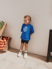 Cobalt Blue Short Sleeve T-Shirt and Cycling Shorts Set (3mths-7yrs) - Image 4 of 14