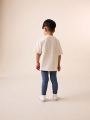 Neutral Farm Animals Short Sleeve T-Shirt and Leggings Set (3mths-7yrs) - Image 3 of 4