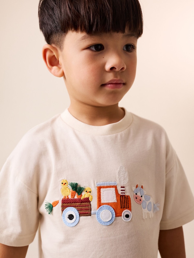 Neutral Farm Animals Short Sleeve T-Shirt and Leggings Set (3mths-7yrs) - Image 4 of 4 Neutral Farm Animals Short Sleeve T-Shirt and Leggings Set (3mths-7yrs) - Image 4 of 4