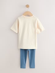 Neutral Farm Animals Short Sleeve T-Shirt and Leggings Set (3mths-7yrs) - Image 7 of 9