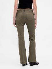 Gap Khaki Green Low Waisted Twill Long and Lean Trousers - Image 2 of 6