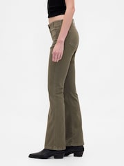 Gap Khaki Green Low Waisted Twill Long and Lean Trousers - Image 4 of 6