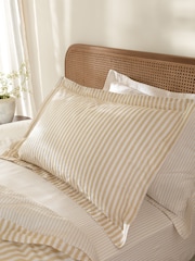 Yard Honey Yellow Set of 2 Hebden Melange Stripe 100 Cotton Pillowcases - Image 1 of 1