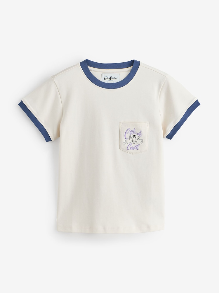 Cath Kidston Ecru Stanley Graphic Crew Neck T-Shirt - Image 2 of 4