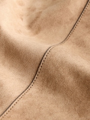 Camel Faux Suede Slouchy Shoulder Bag - Image 5 of 5