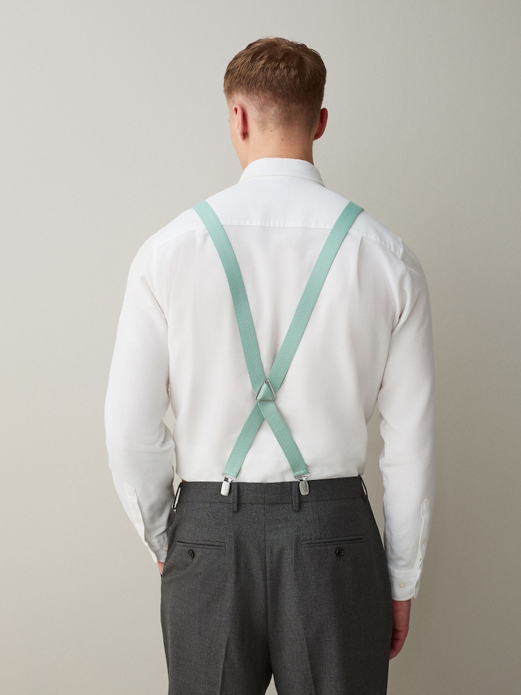 Sage Green Braces And Bow Tie Set - Image 2 of 6