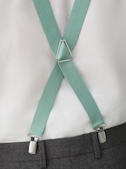 Sage Green Braces And Bow Tie Set - Image 4 of 6