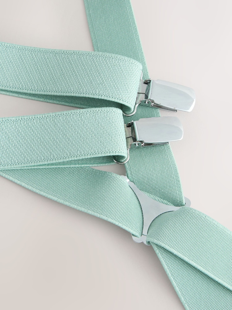 Sage Green Braces And Bow Tie Set - Image 6 of 6