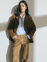 BHOEM Leopard Print Straight Leg Jeans - صورة 4 من 4