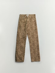 BHOEM מכנסי ג'ינס בגזרה ישרה עם הדפס מנומר - תמונה 5 מתוך 5