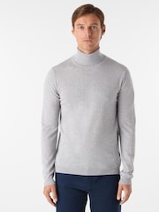 Oliver Sweeney Red Merino Wool Roll Neck Jumper - Image 1 of 5