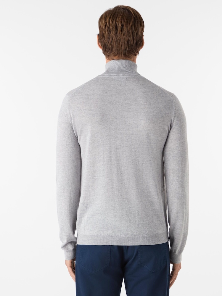 Oliver Sweeney Red Merino Wool Roll Neck Jumper - Image 2 of 5