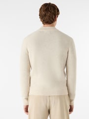 Oliver Sweeney Blue Lambswool Quarter Zip Jumper - Image 2 of 4