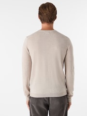 Oliver Sweeney Natural Merino Wool Crew Neck Jumper - Image 2 of 4