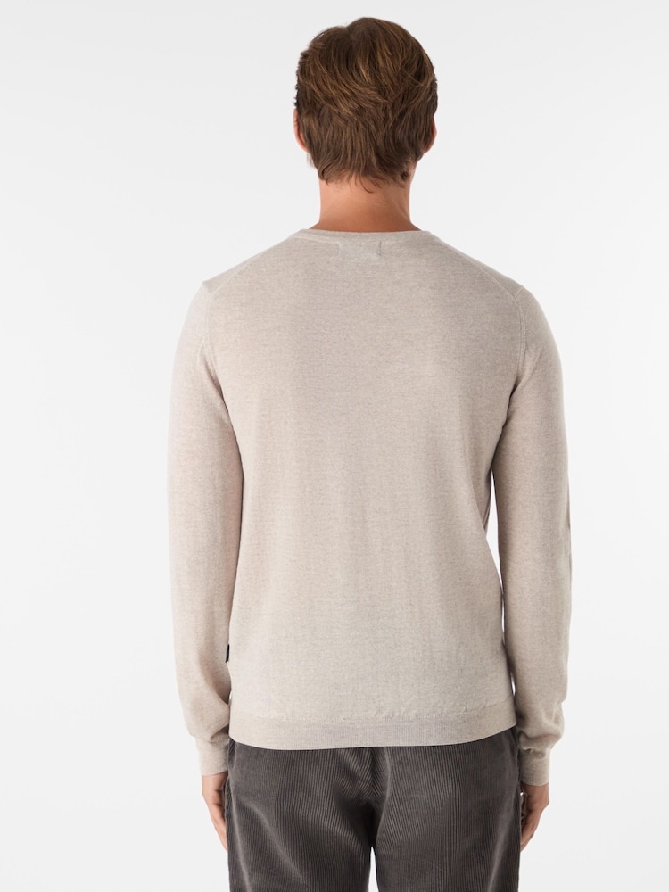 Oliver Sweeney Natural Merino Wool Crew Neck Jumper - Image 2 of 4