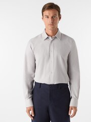 Oliver Sweeney Grey Brushed Cotton Shirt - Image 1 of 5