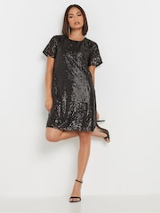 PixieGirl Petite Sequin T-Shirt Mini Dress - Bild 4 von 5