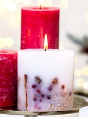 Stoneglow Cosy Vibes Inclusion Fat Pillar Candle - Image 3 of 3