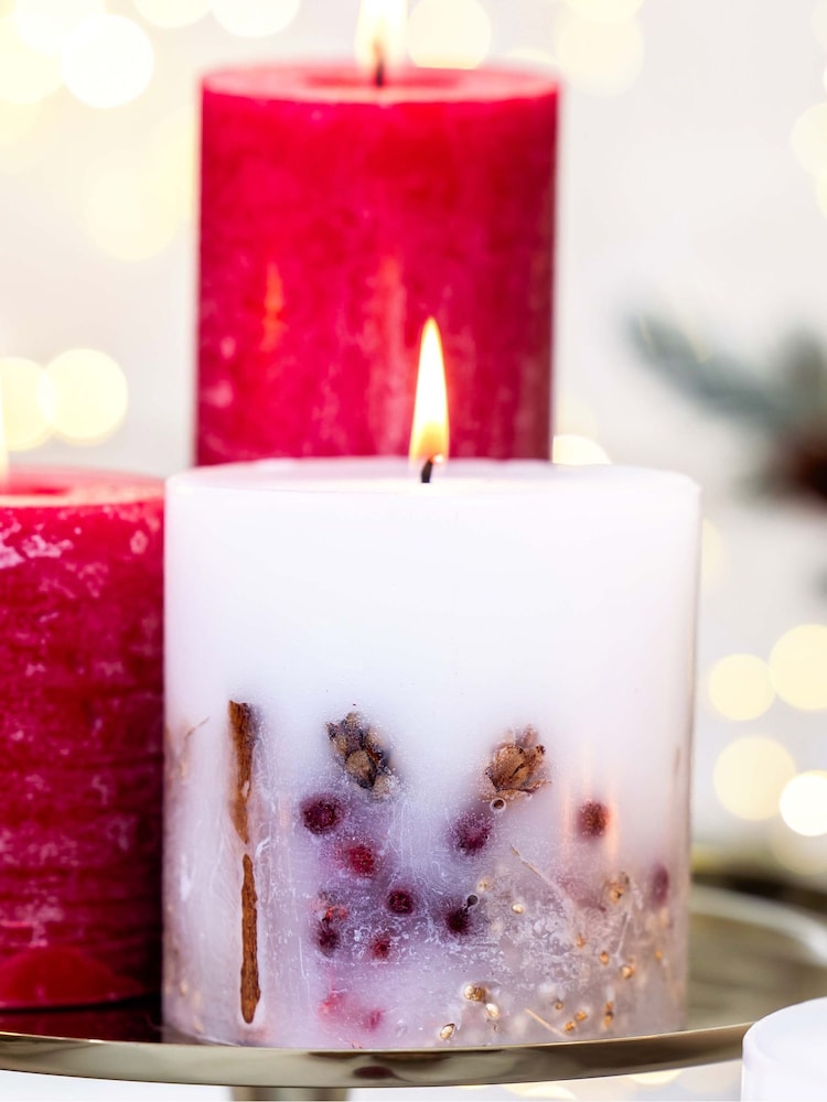 Stoneglow Cosy Vibes Inclusion Fat Pillar Candle - Image 3 of 3