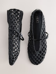 Black Forever Comfort® Crochet Mary Jane Shoes - Image 1 of 5