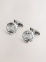 Brushed Silver Cufflinks - Image 2 of 4