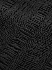 Black Bandeau Shirred Body Barrel Leg Jumpsuit - Image 2 of 3