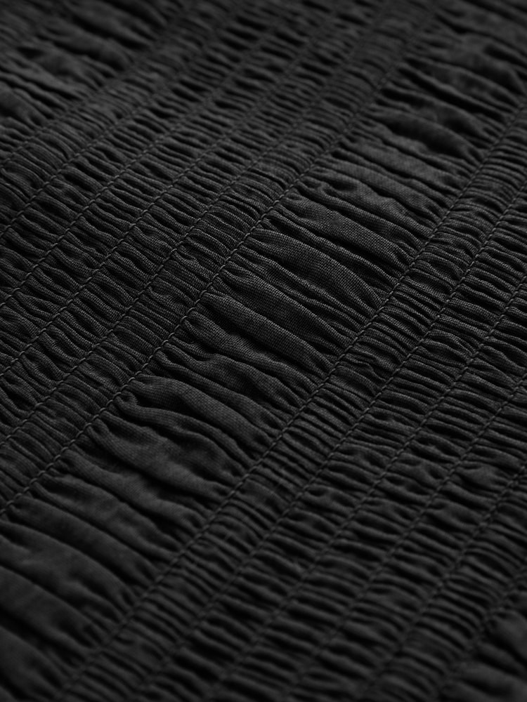 Black Bandeau Shirred Body Barrel Leg Jumpsuit - Image 2 of 3