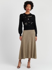 Chinti & Parker Black Laura Whitmore Shooting Star Cardigan - Image 1 of 4