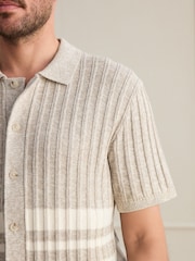 Neutro - Signature Stripe Knitted Shirt with Linen - Imagen 5 de 8