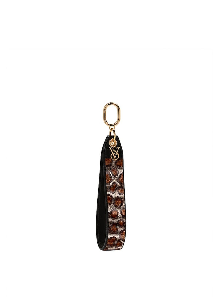 Victoria's Secret Leopard Brown Wristlet Strap Keychain - Image 1 of 2
