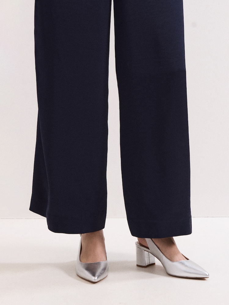 Phase Eight Metallic Leather Block Heels - Image 2 of 7