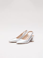 Phase Eight Metallic Leather Block Heels - Image 5 of 7