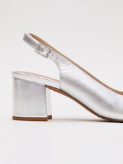 Phase Eight Metallic Leather Block Heels - Image 6 of 7