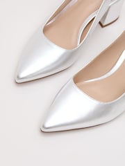 Phase Eight Metallic Leather Block Heels - Image 7 of 7