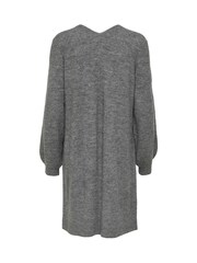JDY Grey Long Sleeve Knitted Dress - Image 6 of 6